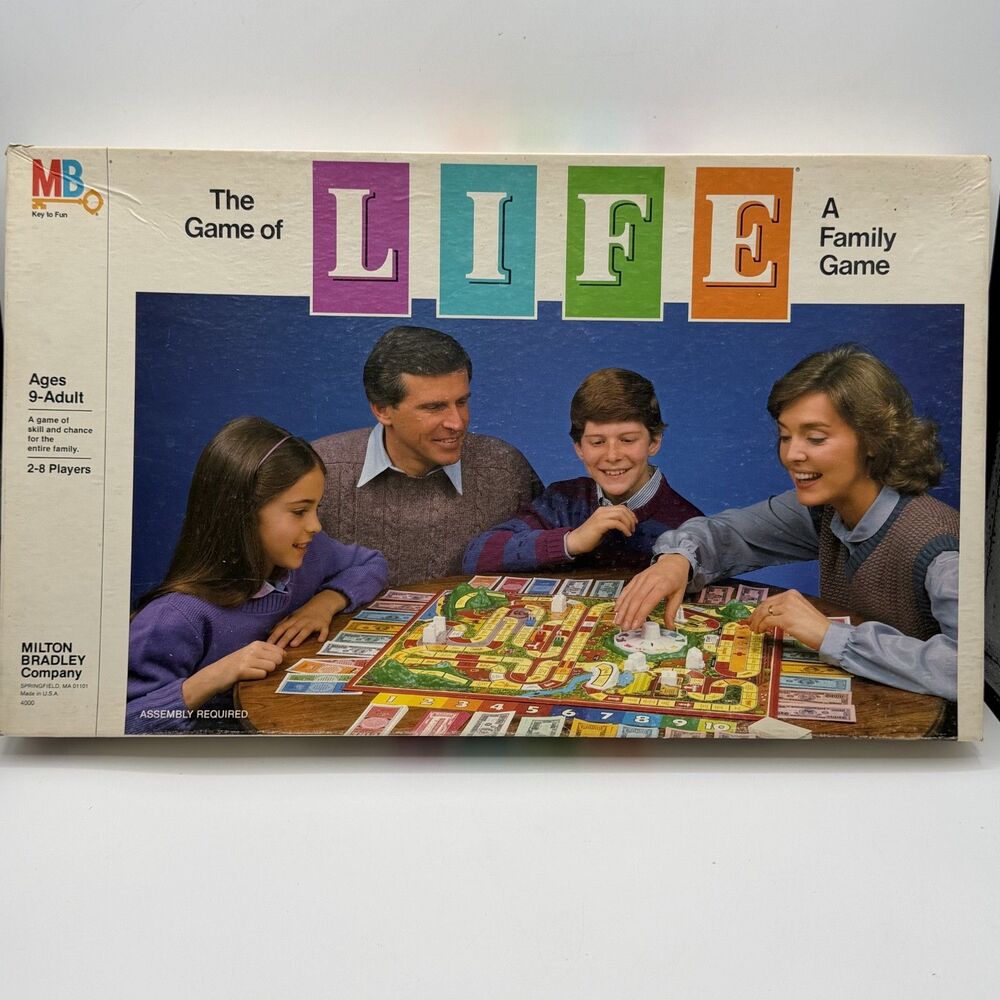 The Game of Life - Milton Bradley Board Game - 100% Complete - Vintage 1985